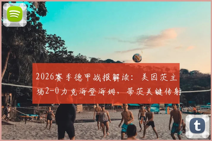 2026赛季德甲战报解读：美因茨主场2-0力克海登海姆，蒂茨关键传射助球队抢下保级关键三分